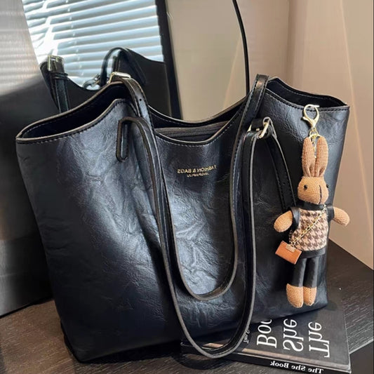 Large casual versatile women's handbag